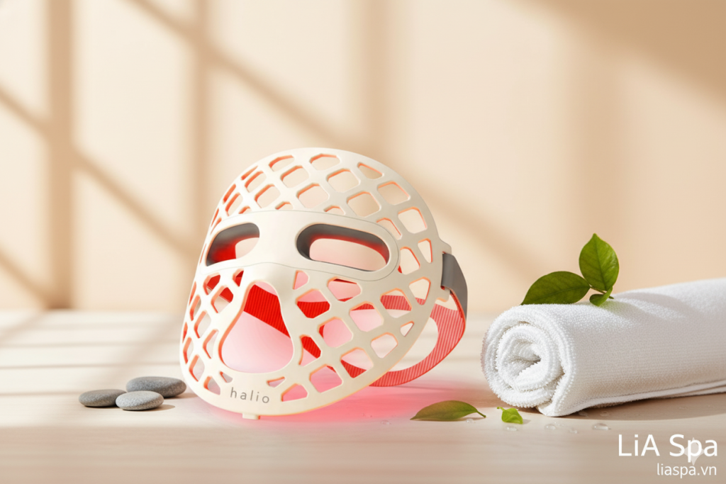 Mat Na Anh Sang Sinh Hoc Halio PureGlow Ultralite Silicone LED Face Mask Chinh Hang