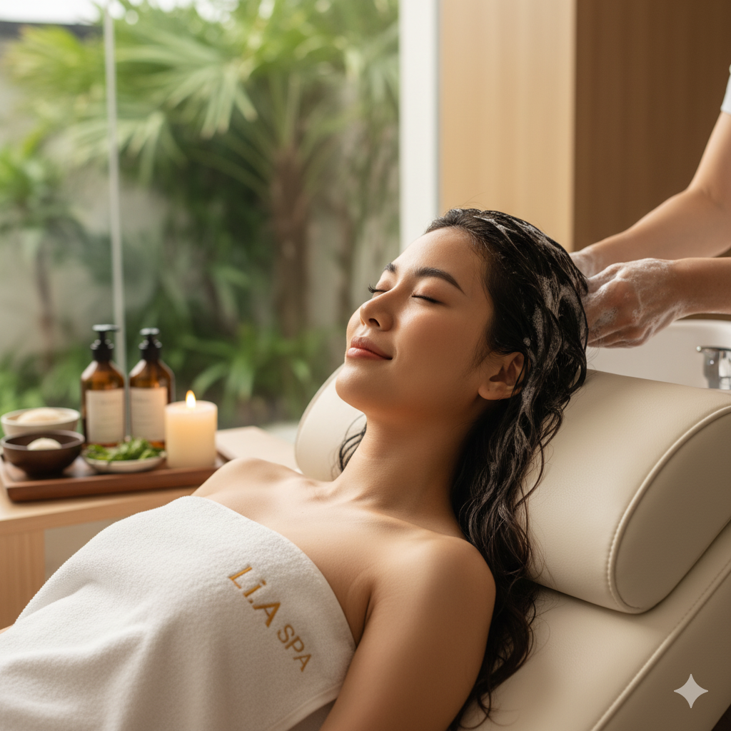 Trải Nghiệm Dịch Vụ Gội Đầu Thư Giãn & Dưỡng Tóc Chuyên Sâu Tại LiA Spa & Beauty